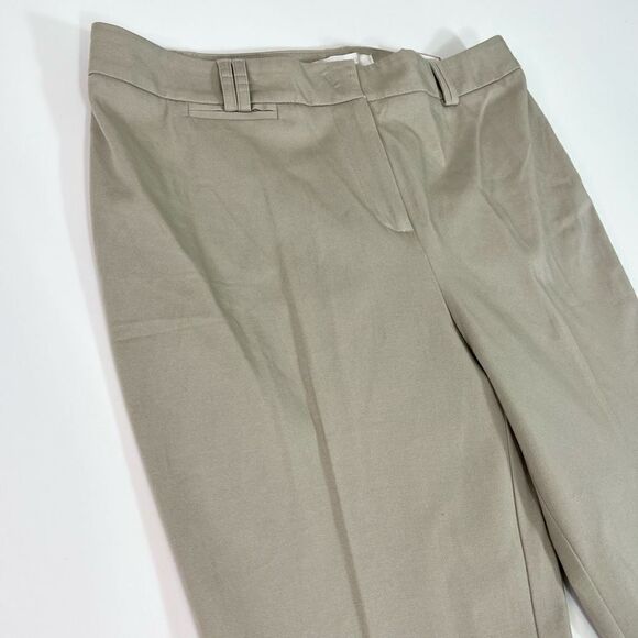 Chico's Pants The Ultimate Fit Crop Womens Medium Tan Flat Front NEW Belt Loops - Picture 2 of 12